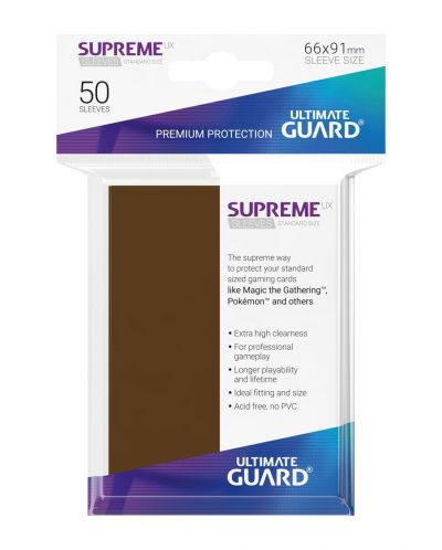 Protectii Ultimate Guard Supreme UX Sleeves - Standard Size - Maro (50 buc.) - 3
