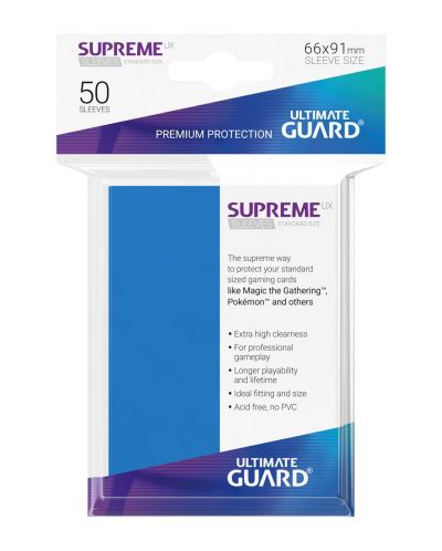Protectii Ultimate Guard Supreme UX Sleeves - Standard Size - Albastru inchis (50 buc.) - 3