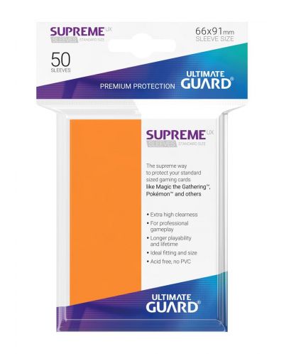 Protectii Ultimate Guard Supreme UX Sleeves - Standard Size - Portocalii (50 buc.) - 3