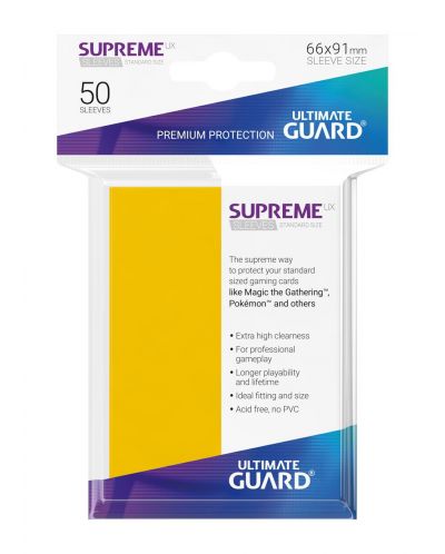 Protectii Ultimate Guard Supreme UX Sleeves - Standard Size - Galbene (50 buc.) - 3