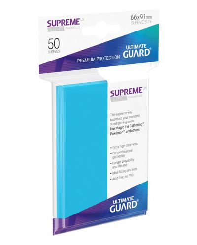 Protectii Ultimate Guard Supreme UX Sleeves - Standard Size - Albastru deschis (50 buc.) - 1