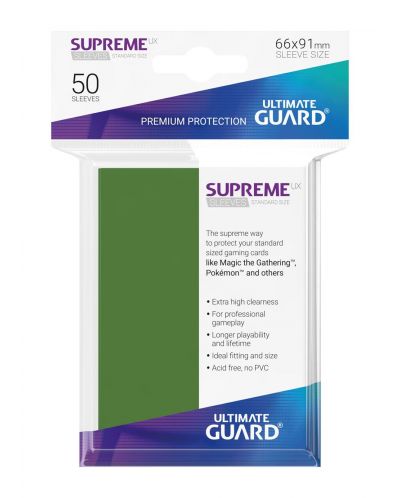 Protectii  Ultimate Guard Supreme UX Sleeves - Standard Size - Verzi (50 buc.) - 3