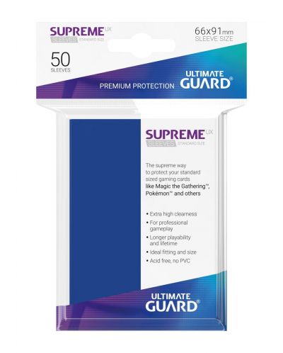 Protectii Ultimate Guard Supreme UX Sleeves - Standard Size - Albastre (50 buc.) - 3