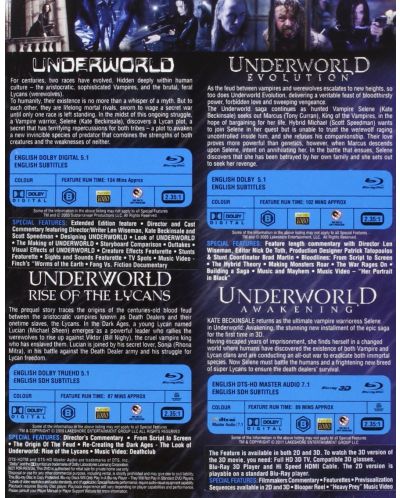 Underworld Quadrilogy - 4 Movies Collection (Blu-Ray)	 - 2
