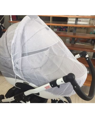 Plasă de țânțari universală pentru căruciorul de copii Adbor - Alb - 2
