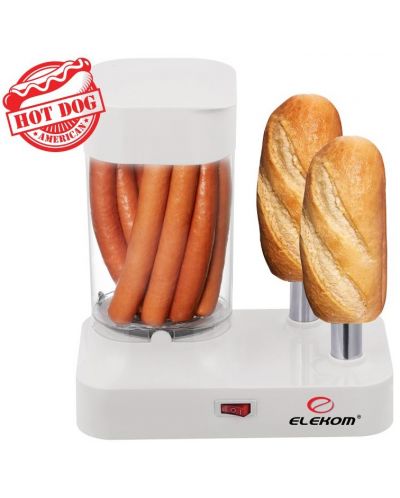Aparat pentru hot dog Elekom - 9941, 340 W, alb - 2