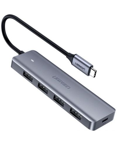 Hub USB Ugreen - CМ219, 4x USB 3.0, USB-C, gri