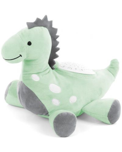 Jucărie de pluș liniștitoare cu proiector Chipolino - Dino, verde - 1
