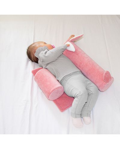 Pernă pentru somn lateral BabyJem - Iepuraș, roz  - 3