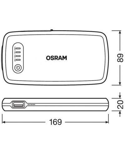 Baterie externă Osram - BATTERYstart, OBSL200, 6000mAh - 8