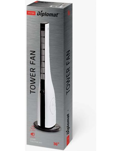 Ventilator Diplomat - TF5115M, 50W, 3 viteze, 91.4 cm, alb/negru - 4