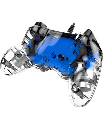 Controller Nacon pentru PS4 - Wired Illuminated Compact Controller, crystal blue - 3