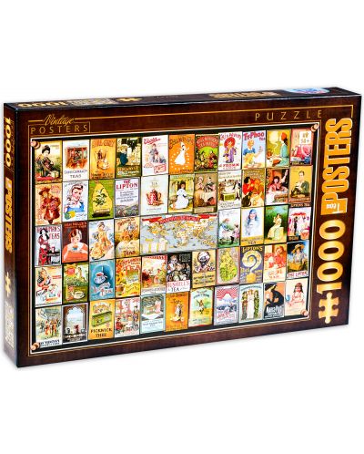 Puzzle D-Toys de 1000 piese - Postere vintage, Ceai - 1