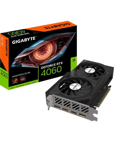 Placă video Gigabyte - GeForce RTX 4060 WINDFORCE OC DLSS, 8GB, GDDR6 - 1