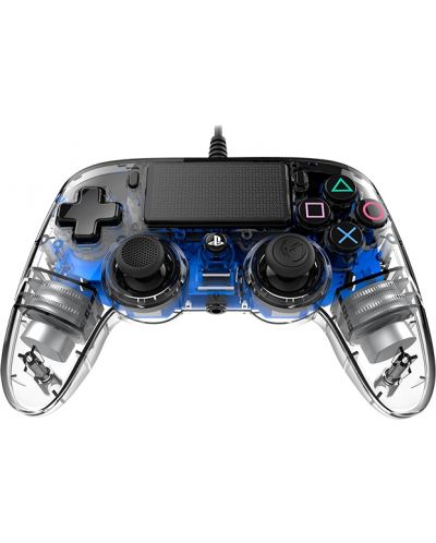 Controller Nacon pentru PS4 - Wired Illuminated Compact Controller, crystal blue - 4