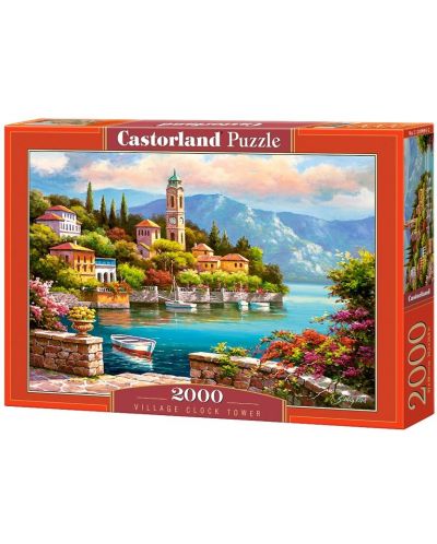 Puzzle Castorland de 2000 piese - Turnul cu ceas de langa port, Sung Kim - 1