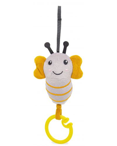 Jucărie vibratoare pentru copii BabyJem - Bee, gri, 15 x 8 cm - 1