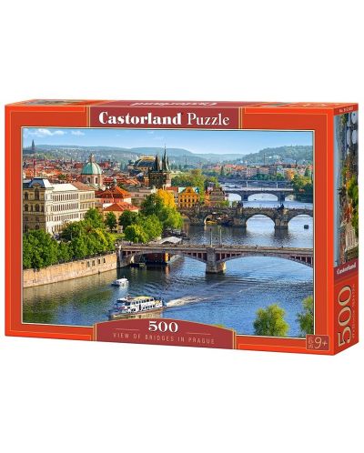 Puzzle Castorland de 500 piese - Peisaj cu podurile din Praga - 1