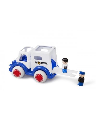 Camionetă de poliție Viking Toys, cu 2 bărbați, 27 cm, cu cutie cadou, alb - 1