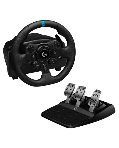 Volan cu pedale Logitech - G923, PS4/PS5/PC, negru - 1