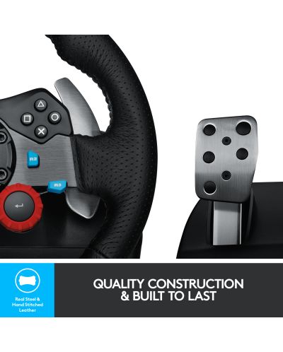 Volan cu pedale Logitech - G29, pentru PC si PS4/PS5, negru - 6