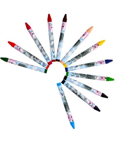 Creioane cerate Starpak - Pisicuta, 12 culori - 4