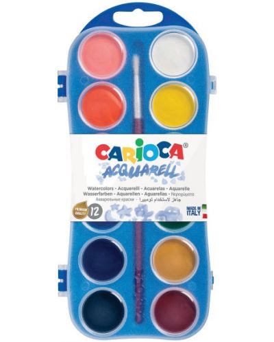 Acuarele cu pensula  Carioca - 12 culori - 1
