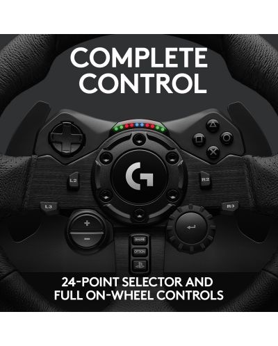 Volan cu pedale Logitech - G923, PS4/PS5/PC, negru - 6