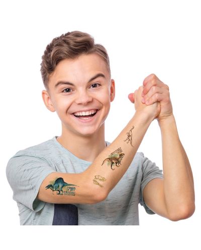 Tatuaje temporare DinosArt - Dinozauri, care strаlucesc in intuneric, 100 de bucati - 5