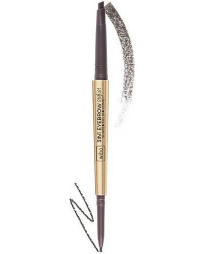 Wibo Creion pentru sprancene 3 în 1 Eyebrow Stylist, 02, 0.4 g - 2