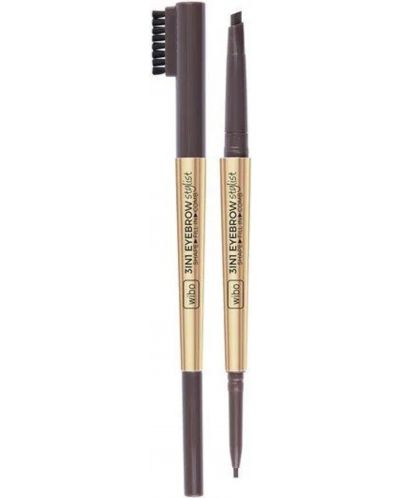 Wibo Creion pentru sprancene 3 în 1 Eyebrow Stylist, 02, 0.4 g - 1