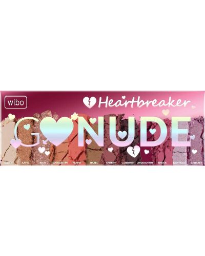 Wibo Paletă de farduri Go Nude Heartbreaker, 12 culori - 5