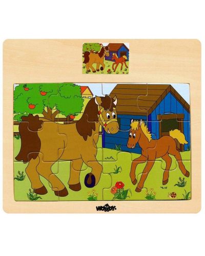 Puzzle Woody - Animale domestice - Caii - 1