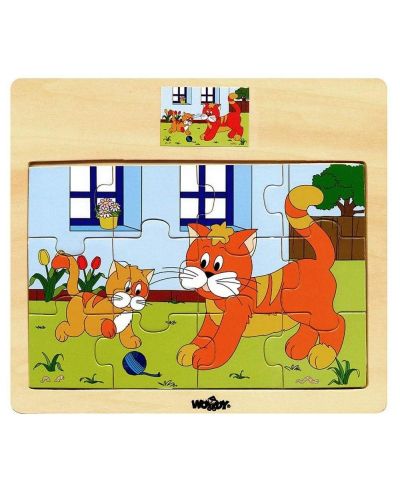 Puzzle Woody - Animale domestice - Pisicuțe - 1