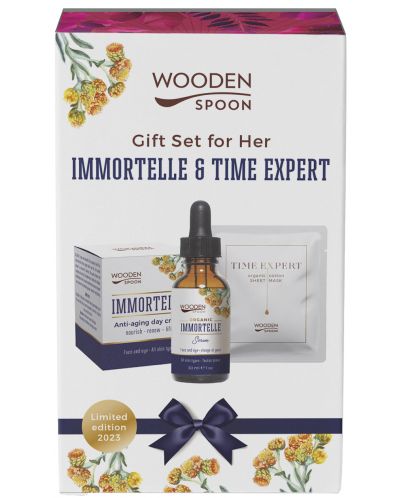 Wooden Spoon Set feminin Immortelle & Time Expert, 3 piese - 1