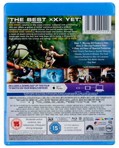 XXX: Return of Xander Cage 2D+3D (Blu-Ray)	 - 2