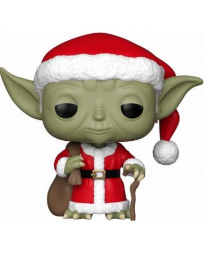 Figurina Funko Pop! Star Wars: Holiday Santa Yoda (Bobble-Head), #277 - 1