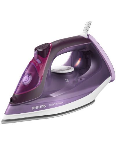 Fier de călcat Philips - Seria 3000 DST3041/30, 2600W, 40g/min, violet/alb - 1