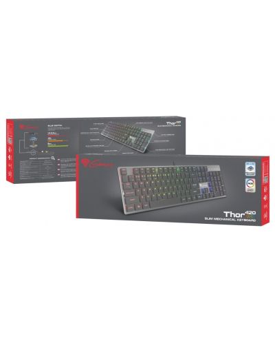 Tastatura mecanica Genesis - Thor 420 RGB, gri - 7