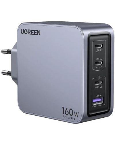 Încărcător Ugreen - X763 Nexode Pro, USB-A/C, 160W, gri