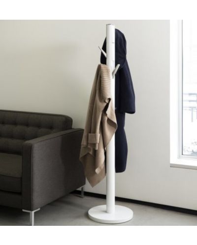 Cuier pentru haine Umbra - Flapper, 40 x 40 x 168 cm, alb - 9