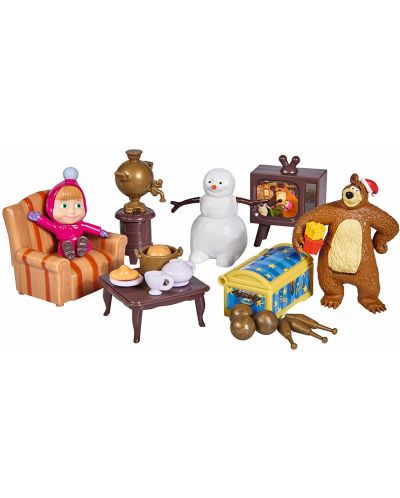 Set de joaca Simba Toys Masha si Ursul - Casa de iarna a ursului - 4