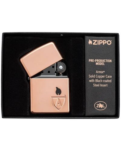 Brichetă Zippo - Armor Solid Copper Case | Ozone.ro