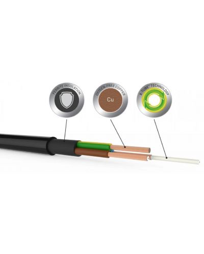 Cablu de alimentare QED - XT3, 2m, negru - 3