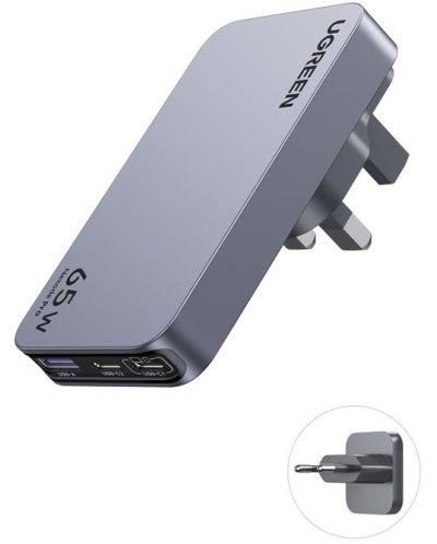 Încărcător Ugreen - X753 Ultra Slim, USB-A/C, 65W, gri