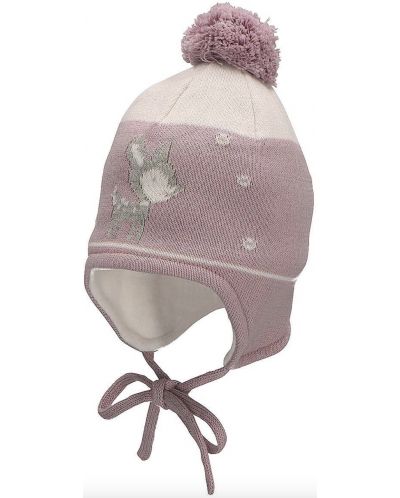 Pălărie de iarnă pentru bebeluși Sterntaler - Cu un cerb, 49 cm, 12-18 luni - 1