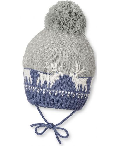 Pălărie de iarnă pentru bebeluși cu pompon Sterntaler - 45 cm, 6-9 luni - 1