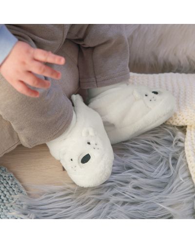 Papucei de iarnă pentru bebeluși Sterntaler - Cu urși, 21/22, 18-24 luni, ecru - 2