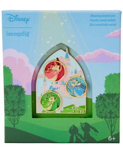 Insigna Loungefly Disney: Sleeping Beauty - Aurora Castle & Fairies (Collector's Box) - 1