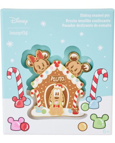 Insigna Loungefly Disney: Mickey and Friends - Gingerbread Pluto House - 3